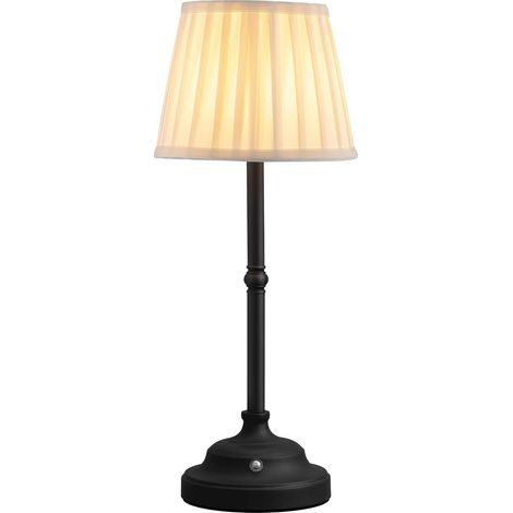Lampe Tactile Portable LED sans Fil, Abat-Jour Tissu Réglable, Alimentée par Batterie pour Chevet, Salle à Manger et Camping (1/5)