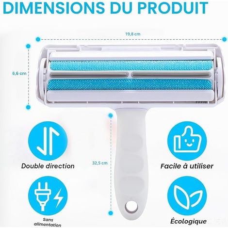 Pet Hair Brush, Pet Hair Roller, Pet Cat Dog Hair Roller, Epilator for Sofa, Cat Tree, Car, Bed, Carpet (1/4)
