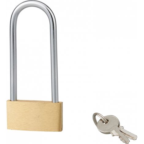 Lucchetto BASIC con chiave, base 40 mm, arco 1/2 alto 48 mm, arco in acciaio, 2 chiavi - SERRUPRIX