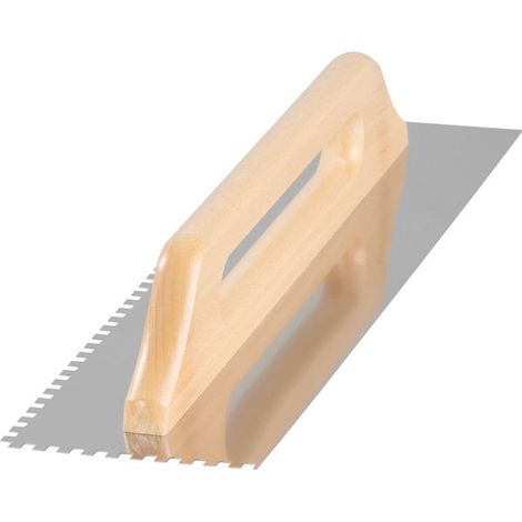 Glättkelle Strend Pro Premium, HardWood, Holzgriff, 480x130 mm, e6 mm, 0,7 mm, gerade, Edelstahl