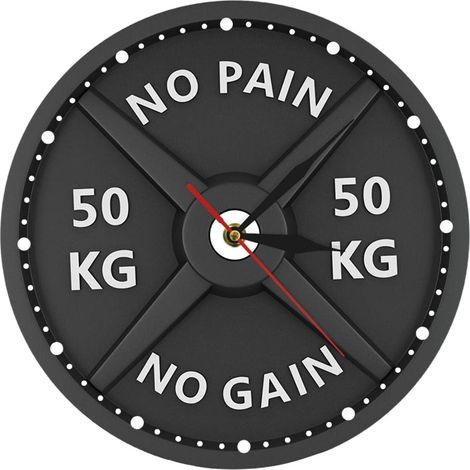 CCYKXA Horloge Murale Moderne Silencieux Non Ticking Quartz Mécanisme 12 Pouces Montre Créative pour Gym Musculation Musculation Décor Strongman Cadeau (1/4)