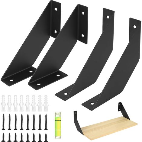 Etagere Murale, Equerre Etagere Murale de étagères Robuste, Support Etagere en Fer Ancien 15cm 4 Pcs (1/5)