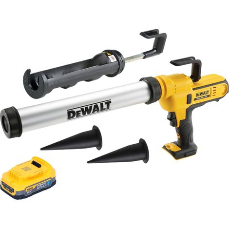Pistola de calafateo sin cable DeWalt DCE 581 NK 18 V 310 ml + 1x batería Powerstack 1,7 Ah + maletín - sin cargador (1/4)