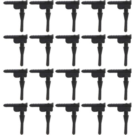 20 vis de fixation pour ventilateur de boîtier d'ordinateur, en silicone, en forme de L, avec système anti-vibration.-4.00X3.00X0.50CM-Black (1/4)