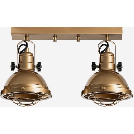 Metallspots Deckenleuchte 2-flammig verstellbar Spoly (1/5)