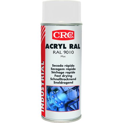 CRC Farb-Schutzlack-Spray ACRYL RAL reinweiss ma 9010 400 ml Spraydose 6 Stk (1/4)