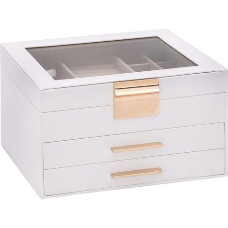 vidaXL Portagioie 3 Strati Bianco 23x20,5x14 cm (1/5)