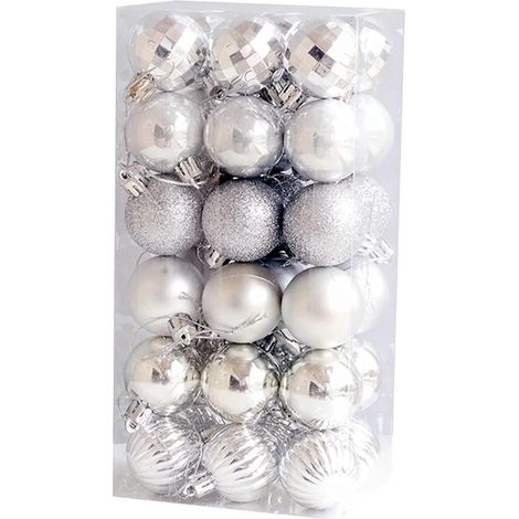 Weihnachtsdekoration in Form von 40-mm-Luftballons, 36 Christbaumkugeln zum Aufhängen am Baum