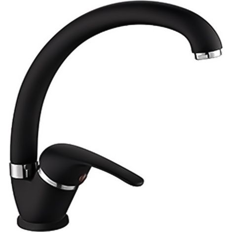 Rubinetto cucina a canna alta in ottone nero Remy (1/2)