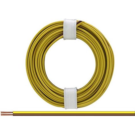 DONAU ELEKTRONIK DOPPIO FILO GIALLO-MARRONE 5 M, MULTICOLORE, 218-38