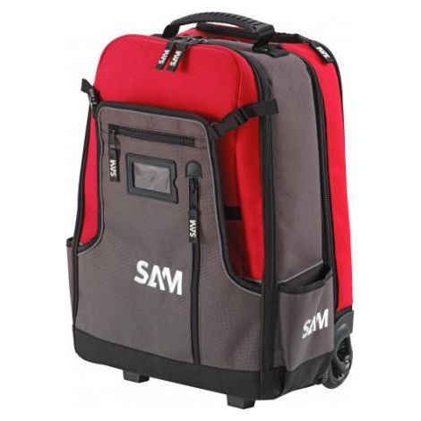 Sam Outillage – Sac à dos à bandoulière en tissu 1200 deniers – Dimensions 250mm x 230mm x 500mm – Conçu pour chantiers humides
