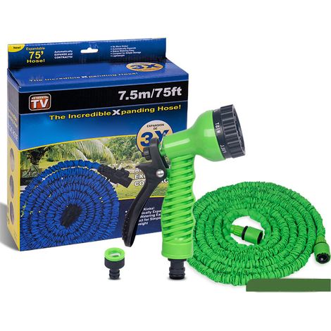 Ausziehbarer automatischer Staubsauger für Autowäsche und Gartenbewässerung [Flexible Kunststoffdüse, 10 m Reichweite]