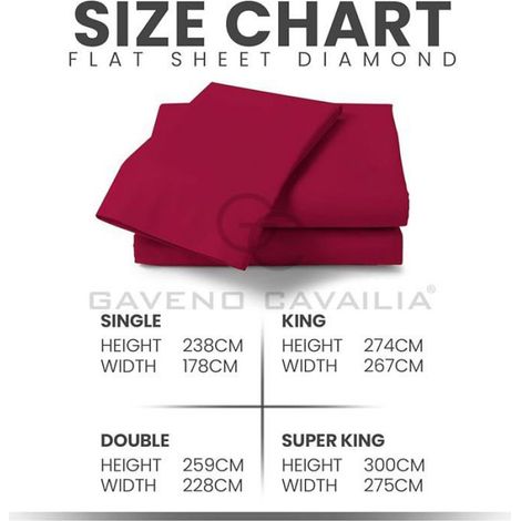 Drap Plat - Polycoton 50/50 - Pour Lit Double - Rouge - 240 x 260 cm - 1 Pièce (1/5)