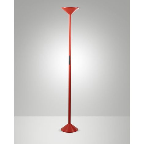 Lampada da terra Tratto LED 50W 4000lm CCT Rosso - Struttura in metallo e metacrilato, Dimmerabile al tocco, IP20, 175.5cm - Tratto Design