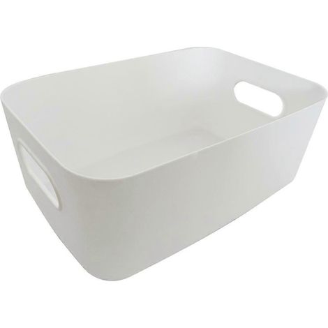 Panier de rangement avec poignée - organisation pour garde-manger, placards, réfrigérateur, tiroirs et congélateur (1/4)