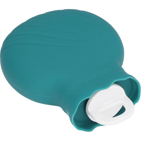 Sac de Bouillotte Anti-Explosion en Silicone avec Housse Tricotée, 245ml, Vert - Pour le Confort Familial (1/5)