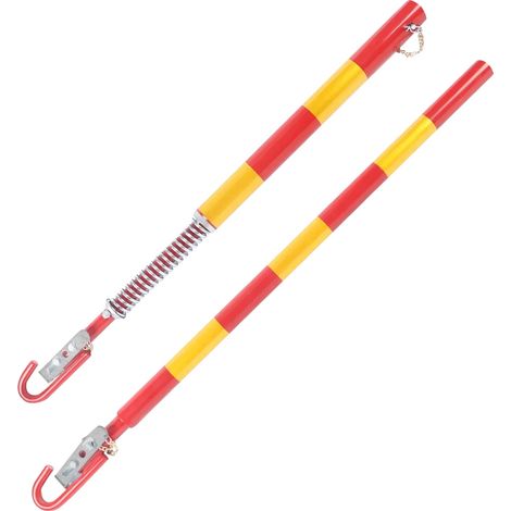 Enganche de remolque, construcción de acero, función de amortiguación para un remolque suave, amarillo.