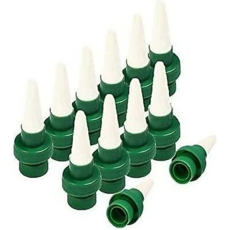 Automatic ceramic plant watering system with self-watering spikes for flowers and drip irrigation, indoor and outdoor watering system, set of 12 (1/4)