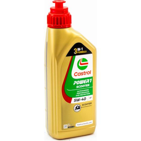 Castrol Power 1 Scooter 4T 5W-40 1L — Huile Moteur Synthétique Scooter (1/2)