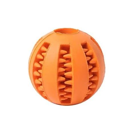 Ungiftiger, langlebiger Kauball zur Zahnreinigung, geeignet für alle Hunderassen (orange) (1/2)