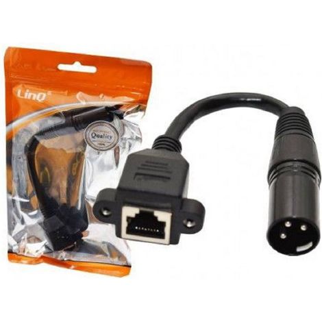 Linq - Cavo Adattatore Audio Da Xlr Maschio A Rj45 Femmina Connettore Rete 15cm Kl-9234 -
