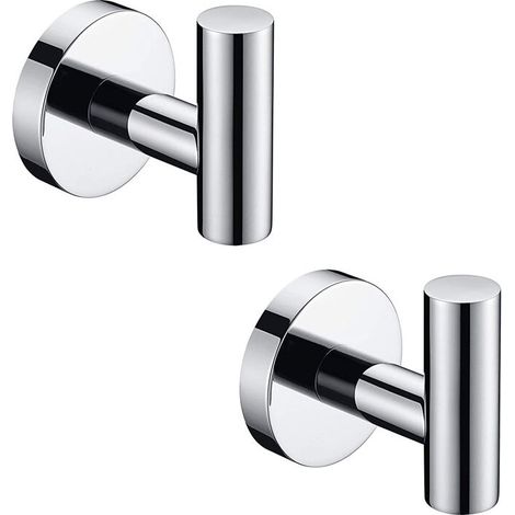 2pcs Hooks for Bathroom Toilet Coat Towel Hat Stainless Steel Multi-choice (1/3)