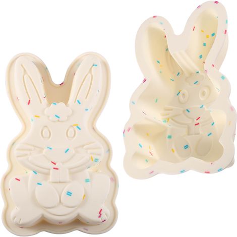 Moules à gâteaux en forme d'œuf, moule à chocolat en silicone pour Pâques, lot de 2 grands moules à œufs fragiles, moules à gâteaux de 18 cm, moules de Pâques, plateau à chocolat en silicone pour la p