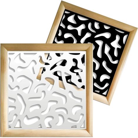 MACCHIE - Moduli Decorativi in Legno e PVC - Colore: bianco - Misura: 73x73 cm (1/4)