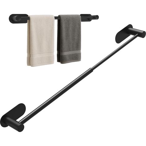 Porte Serviette sans Percage, Porte Serviette en Acier Inoxydable pour Salle de Bain, Rétractable de 43 cm à 65 cm, Porte Serviette Mural pour Cuisine (1/5)
