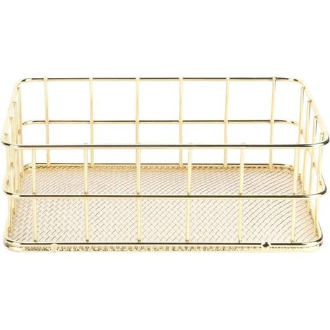 Aufbewahrungsorganisator - Gold - Eisen - 17x12x6 cm - Metall - Innenbereich