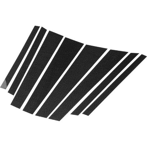 Ensemble de 8 autocollants décoratifs en fibre de carbone pour vitres et moulures latérales, compatible avec X5 F15 2014-2018