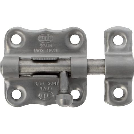 Verrou en applique Acier inoxydable 18/8 résistant à la corrosion Loquet polyvalent pour portes intérieures et extérieures Installation facile Inox Mat 25 mm (1/5)