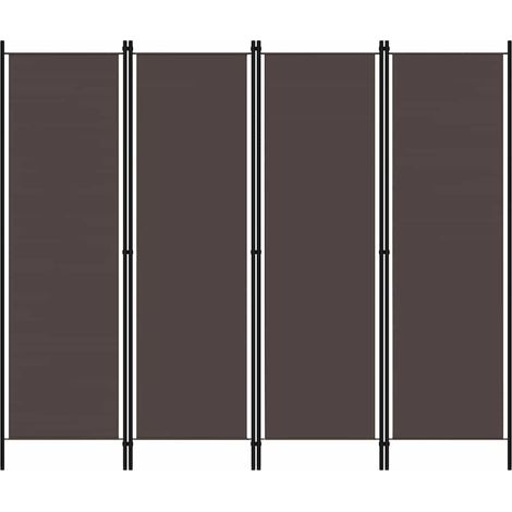 Paravent Cloison de séparation 4 panneaux - Séparateur de Jardin Marron 200x180 cm BV486962 - BonneVie (1/5)