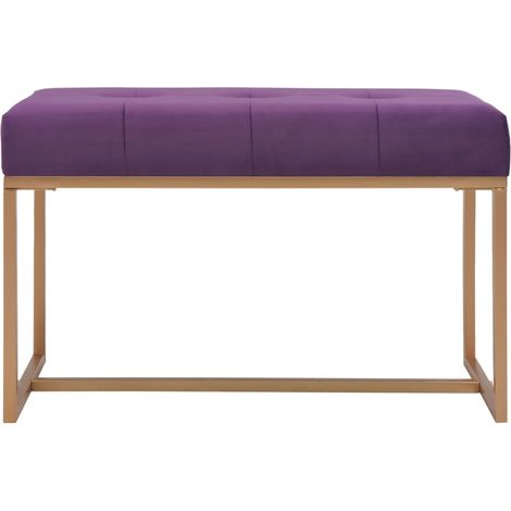 vidaXL Panca 80 cm in Velluto Viola