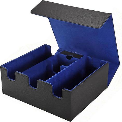 Boîte de rangement magnétique pour cartes à collectionner (TGC), noire et bleue. (1/5)