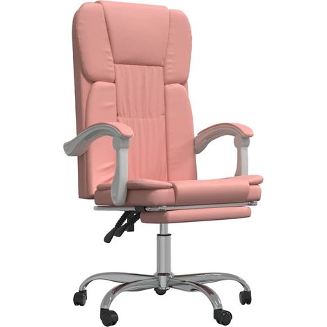 Maison Exclusive - Silla de oficina reclinable cuero sintético ro (1/5)