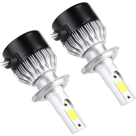 Tbest Ampoules de Phares LED H7 2 Pièces 55W 6000K 3600LM Mini (1/5)