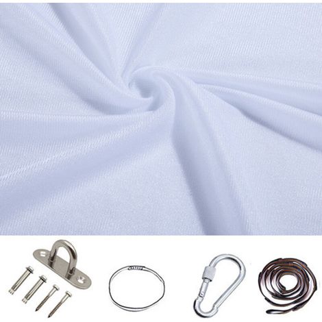 Balançoire de thérapie sensorielle pour enfants, intérieur-extérieur 360 ° Hamac pour enfants balançoire élastique thérapie étreinte chaise suspendue 280150CM (blanc)Accessoires inclus