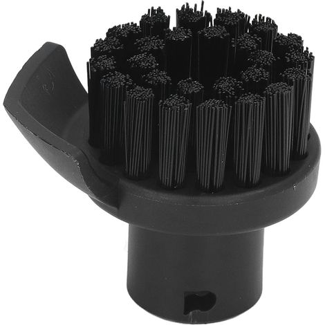 GARRYFIZH Brosse ronde de rechange noire à poils durs avec grattoir pour nettoyeur vapeur Karcher SC1 SC2 SC3