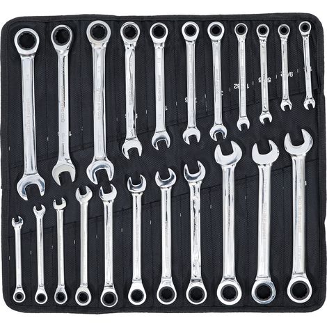 BGS DIY Set di chiavi miste con cricchetto, 22 pezzi (1/4)