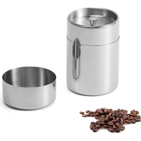 Bote para té a granel - Bote de acero inoxidable sellado para té - Bote para café - Contenedor de almacenamiento de cocina (550 ml) (1/5)