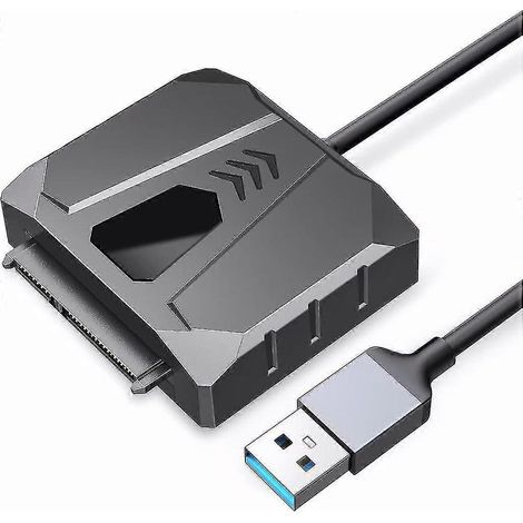 Câble SATA vers USB, câble USB 3.0 vers SATA III pour disque dur/SSD 2,5 pouces compatible UASP avec boîtier en silicone 2,5" (s2-3ab-10) (1/5)