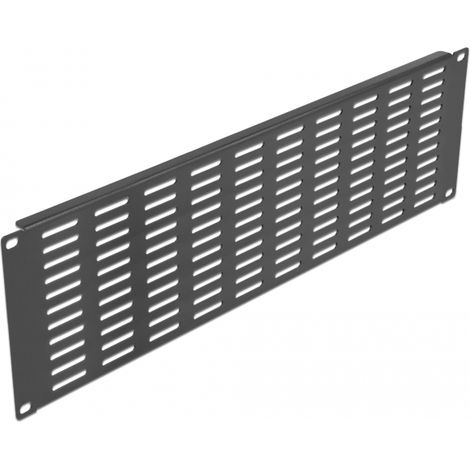 Delock Panel de gabinete de red de 19 con ranuras de ventilaciÃ³n horizontal 3U negro