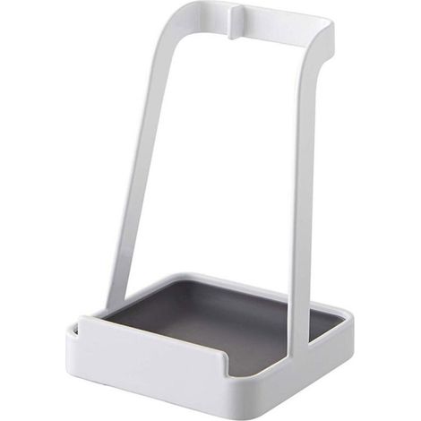 Estante de cocina con bandeja recogegotas, soporte para cucharas y soportes multifuncionales para tapas de ollas. (1/5)