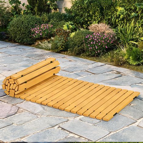 Allée de jardin enroulable en bois massif de pin 185 x 60 cm (1/5)