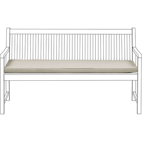 Bench Seat Pad Cushion VIVARA 152 x 54 cm Beige (1/5)