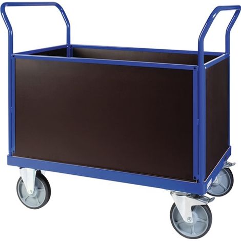 Bako Logistiksysteme Plattformwagen F600 mit 4 Holz- Wänden ohne Bordkante 1200x800mm (1/2)
