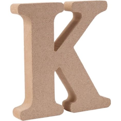 MINKUROW Lettere Decorative in Legno (K) Colore Originale 26 Alfabeti Opzionali per Deco Nome Bambini Matrimonio Compleanno Festa Decorazione Casa e Camera da Letto