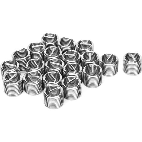 Lot de 20 douilles de réparation de filetage, inserts filetés en acier inoxydable M12 x 1,5/1,5D