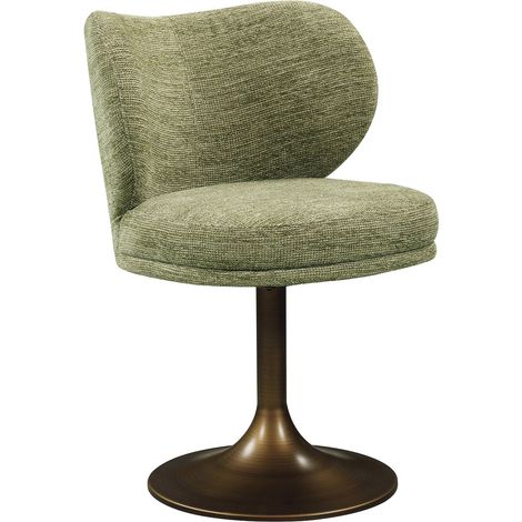 Chaise de repas pivotante en tissu pistache - pistache (1/5)